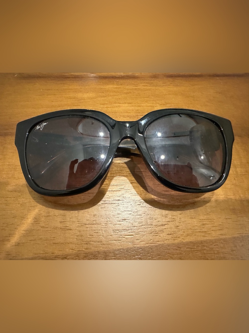 Maui Jim Black Women's Oversized Polarized Sunglasses